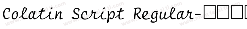 Colatin Script Regular字体转换